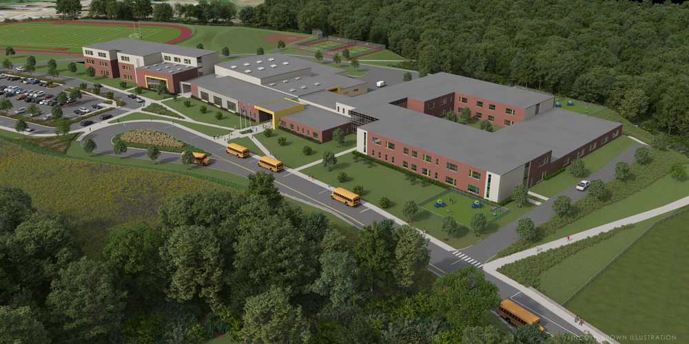 Rendering of the new school