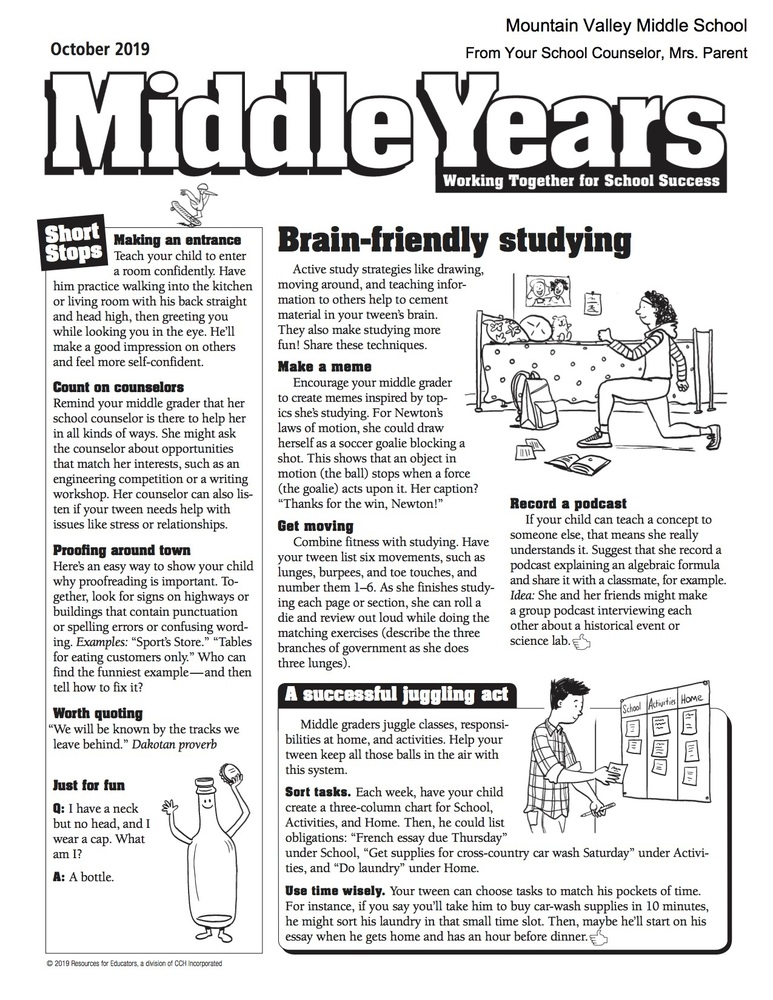 From the MVMS Guidance Office