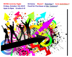 MVMS Grade 6-8 Activity Night 6pm-8pm