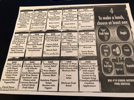HSES Lunch Menu for September