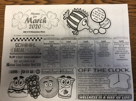HSES Lunch Menu for 3/2-3/6