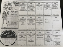 HSES Lunch Menu for 3/9-3/27
